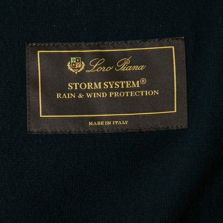 Pre Owned Loro Piana Navy Blue Synthetic High Neck Zip-Up Vest XL