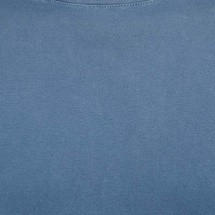 Pre Owned Loro Piana Blue Cotton Crew Neck T-Shirt M