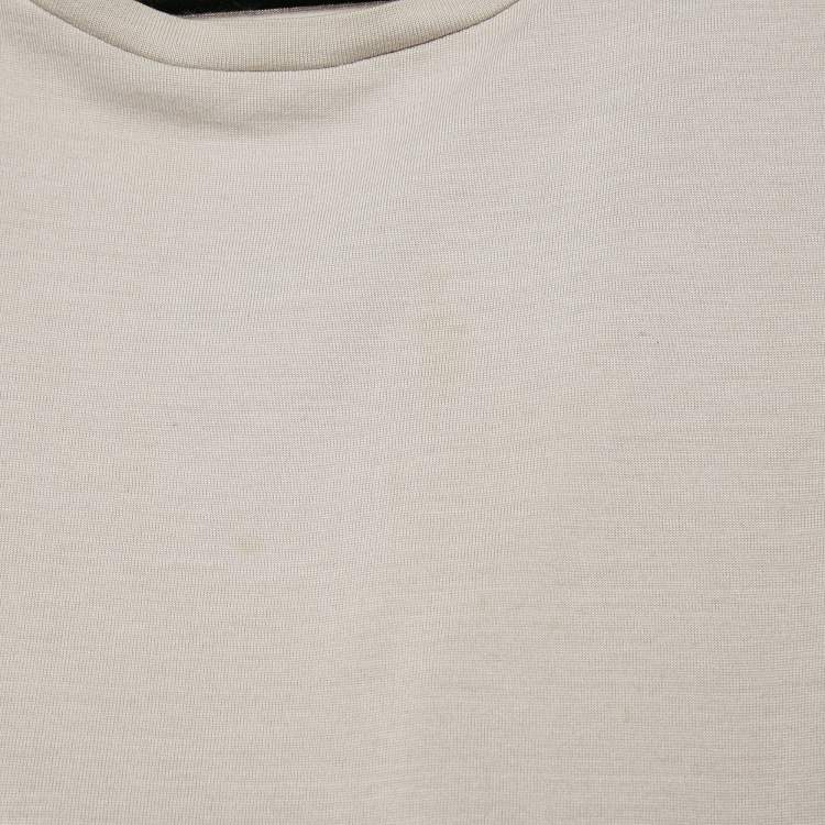 Pre Owned Loro Piana Grey Cotton Blend Crew Neck T-Shirt M