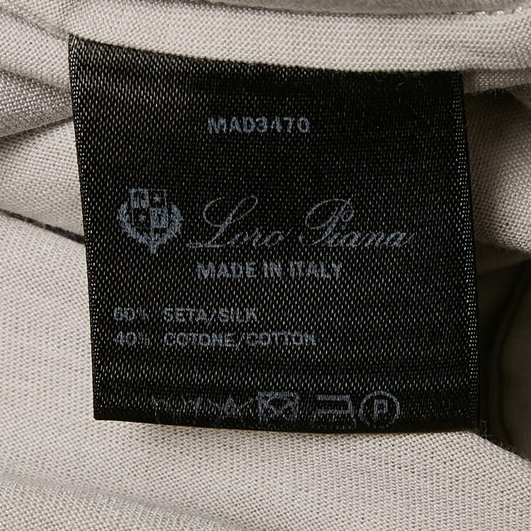 Pre Owned Loro Piana Grey Cotton Blend Crew Neck T-Shirt M