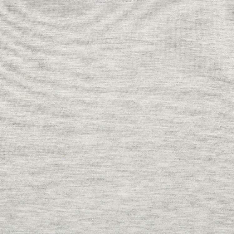 Pre Owned Loro Piana Grey Cotton Crew Neck T-Shirt M 