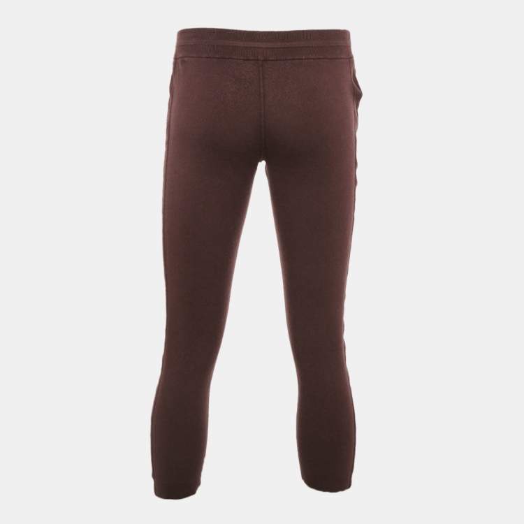Pre Owned Loro Piana Burgundy Cashmere Blend Balfour Trousers S