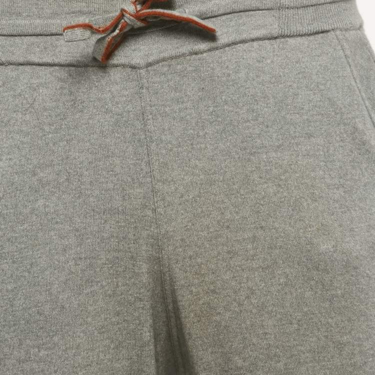 Pre Owned Loro Piana Grey Cashmere Sweatpants M
