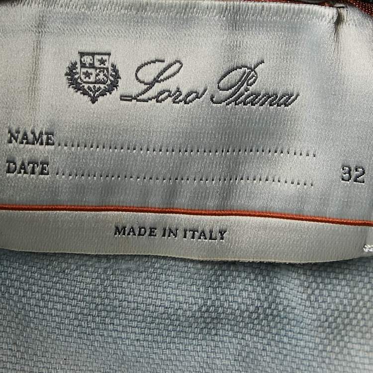 Pre Owned Loro Piana Blue Kurashiki Denim Jeans M Waist 32"