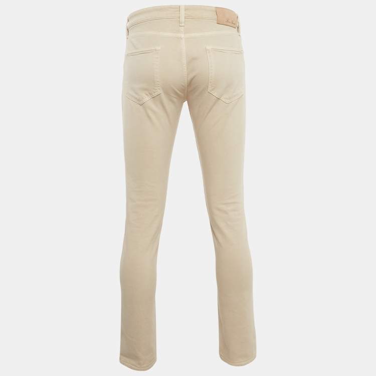 Pre Owned Loro Piana Light Beige Denim Jeans M Waist 31"