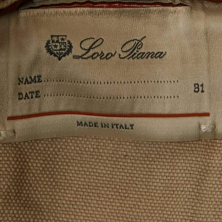 Pre Owned Loro Piana Light Beige Denim Jeans M Waist 31"