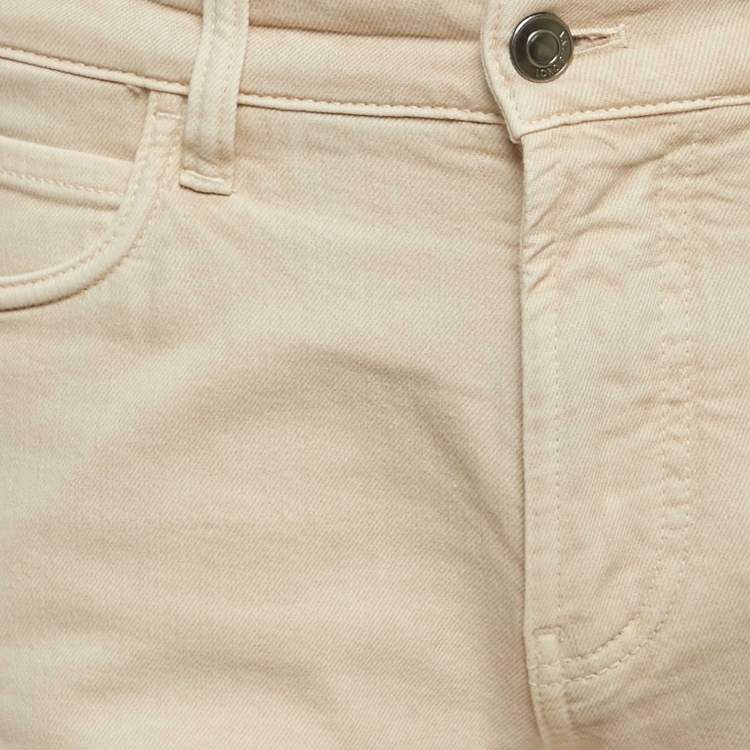 Pre Owned Loro Piana Light Beige Denim Jeans M Waist 31"