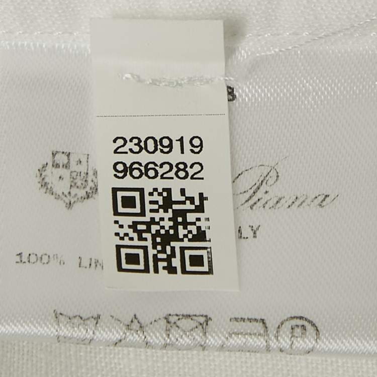 Pre Owned Loro Piana White Linen Long Sleeve Shirt XL