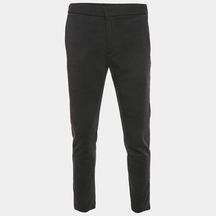 Pre Owned Loro Piana Grey Wool Jersey Trousers XL