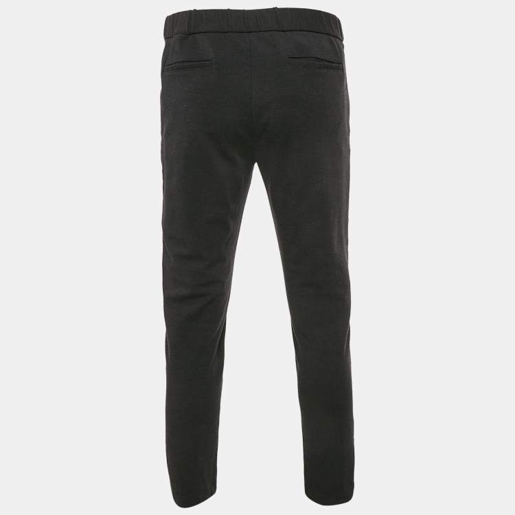 Pre Owned Loro Piana Grey Wool Jersey Trousers XL