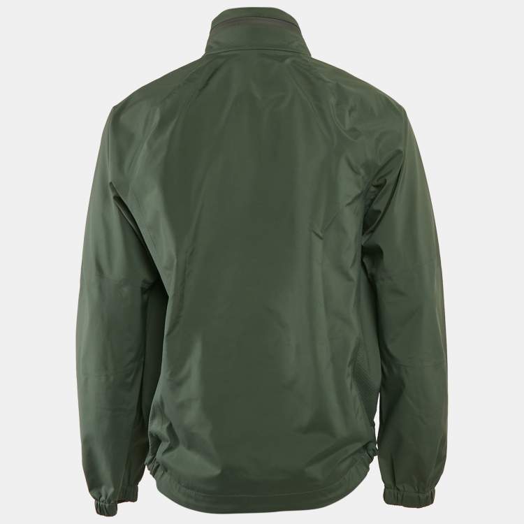 Pre Owned Loro Piana Green Nylon Zip-Up Bomber Jacket L