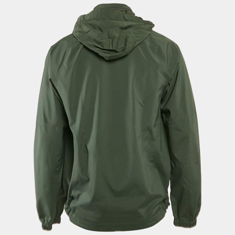 Pre Owned Loro Piana Green Nylon Zip-Up Bomber Jacket L
