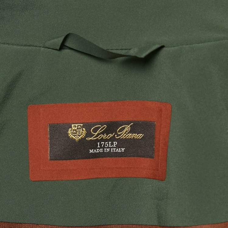 Pre Owned Loro Piana Green Nylon Zip-Up Bomber Jacket L