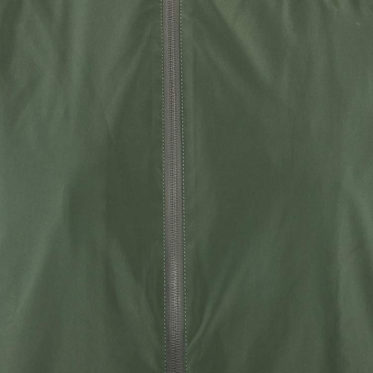 Pre Owned Loro Piana Green Nylon Zip-Up Bomber Jacket L