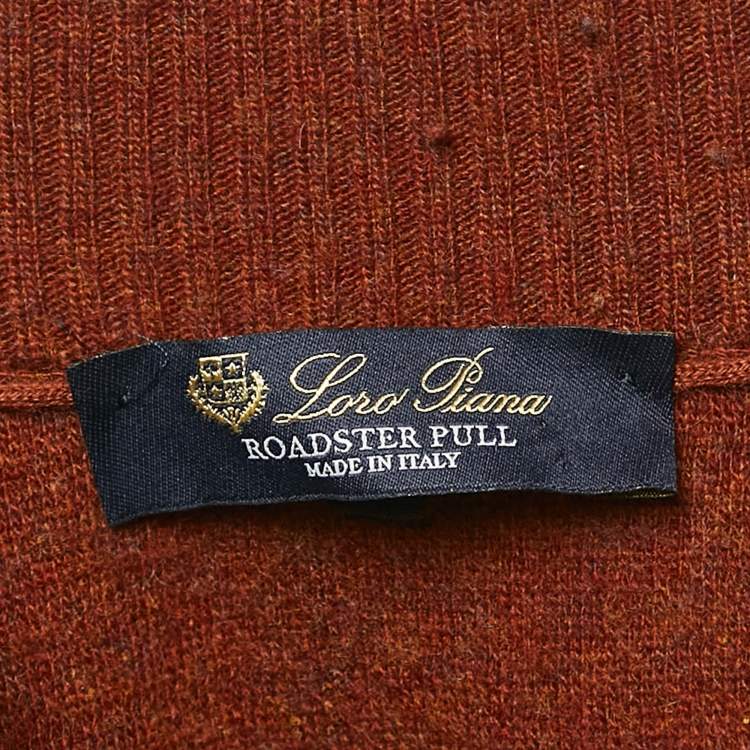 Pre Owned Loro Piana Brown Cashmere Roadster Mezzocollo Sweater XXXL