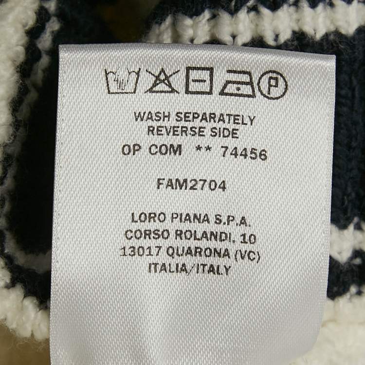 Pre Owned Loro Piana White Cotton Applique Detail Jumper XXXL