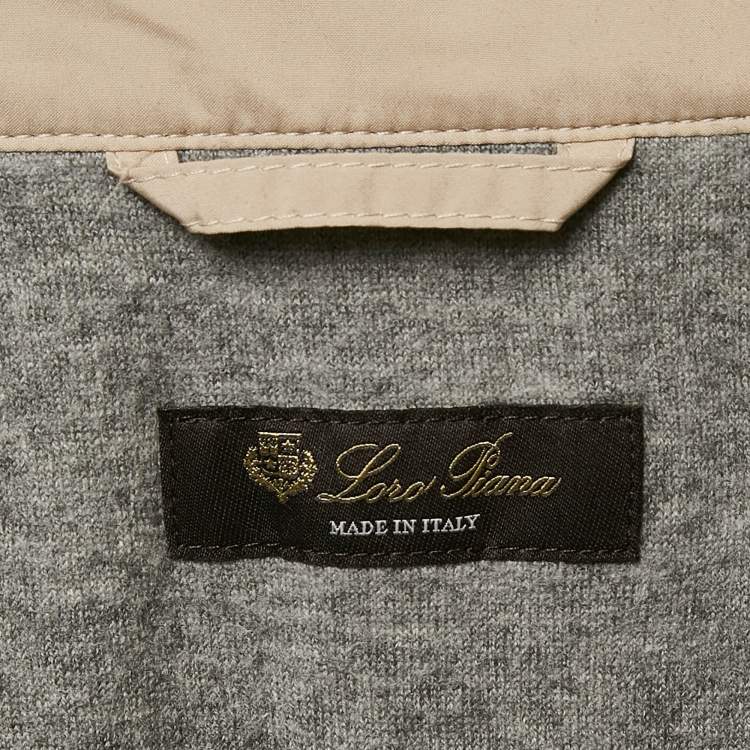 Pre Owned Loro Piana Beige Polyester Zip-Up Traveller Windmate Hooded Jacket XL