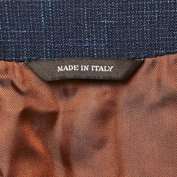 Pre Owned Loro Piana Navy Blue Wool Single Breasted Blazer XXL
