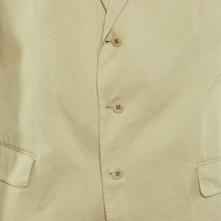 مملوكة مسبقًا Bradbury X Loro Piana Vintage Beige Cotton Button Front Jacket 5XL