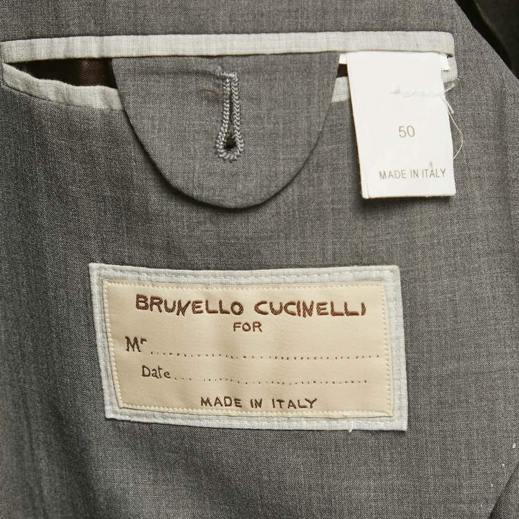 Pre Owned Loro Piana Grey Wool Single Breasted Blazer L