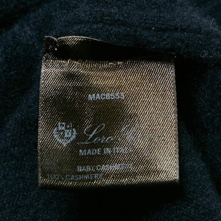 Pre Owned Loro Piana Navy Blue Cashmere Long Sleeve Sweater XL