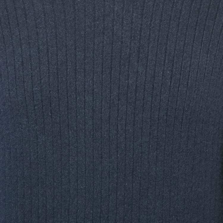 Pre Owned Loro Piana Navy Blue Cashmere Long Sleeve Sweater XL