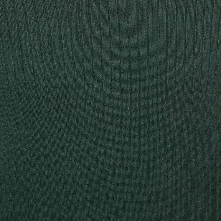 Pre Owned Loro Piana Dark Green Cashmere Knit Polo Aspen Sweater XXL