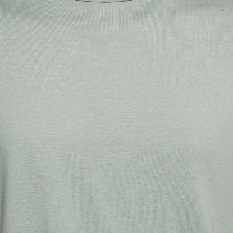 Pre Owned Loro Piana Green Silk Blend Crew Neck T-Shirt XXL