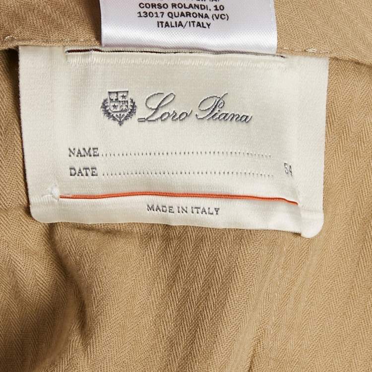 Pre Owned Loro Piana White Cotton Chino Trousers XXL 