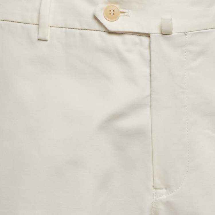 Pre Owned Loro Piana White Cotton Chino Trousers XXL 