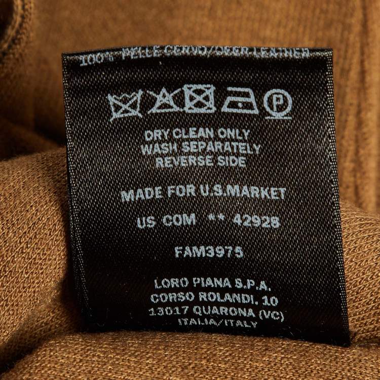 Pre Owned Loro Piana Brown Cotton & Cashmere High Neck Sweater XL