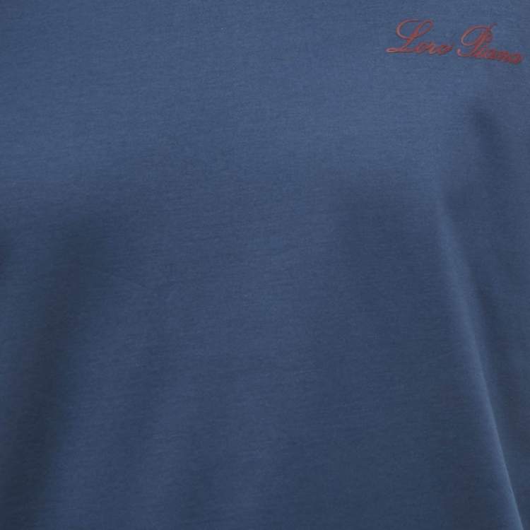 Pre Owned Loro Piana Blue Jersey Crewneck T-Shirt XXS