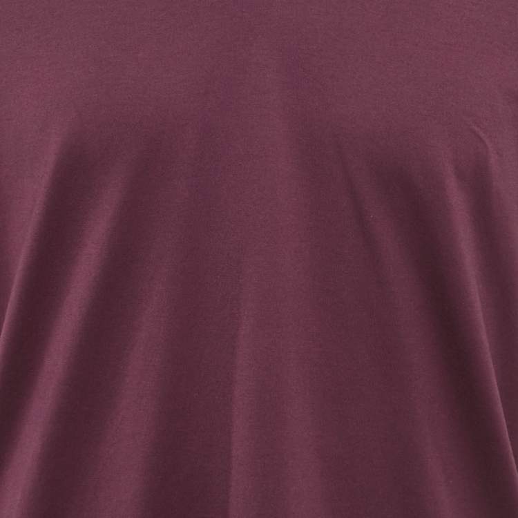 Pre Owned Loro Piana Burgundy Cotton Polo T-Shirt L