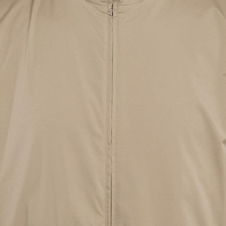 Pre Owned Loro Piana Grey/Green Nylon and Cashmere Reversible Windmate Jacket S