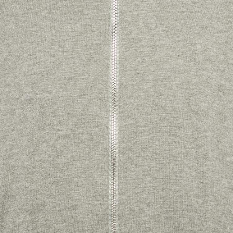 Pre Owned Loro Piana Grey Nylon and Cashmere Reversible Windmate Jacket L