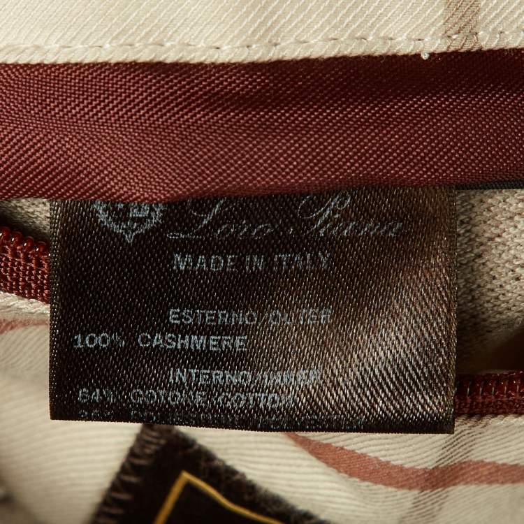 Pre Owned Loro Piana Beige Cashmere Storm System Hooded Field Jacket L