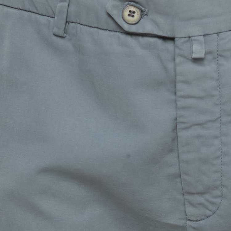 Pre Owned Loro Piana Grey Cotton Formal Trousers XL