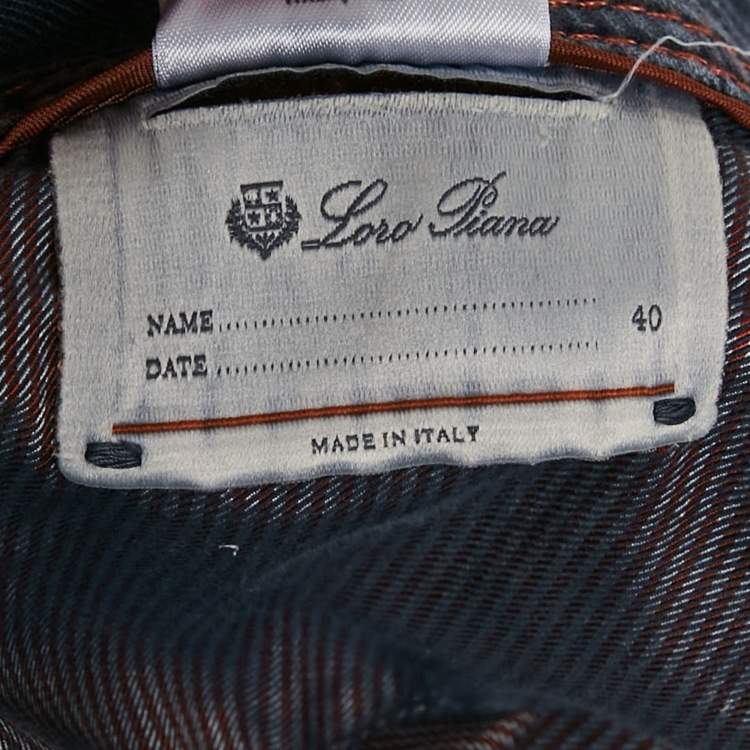 Pre Owned Loro Piana Blue Linen Blend Relaxed Fit Trousers 3XL