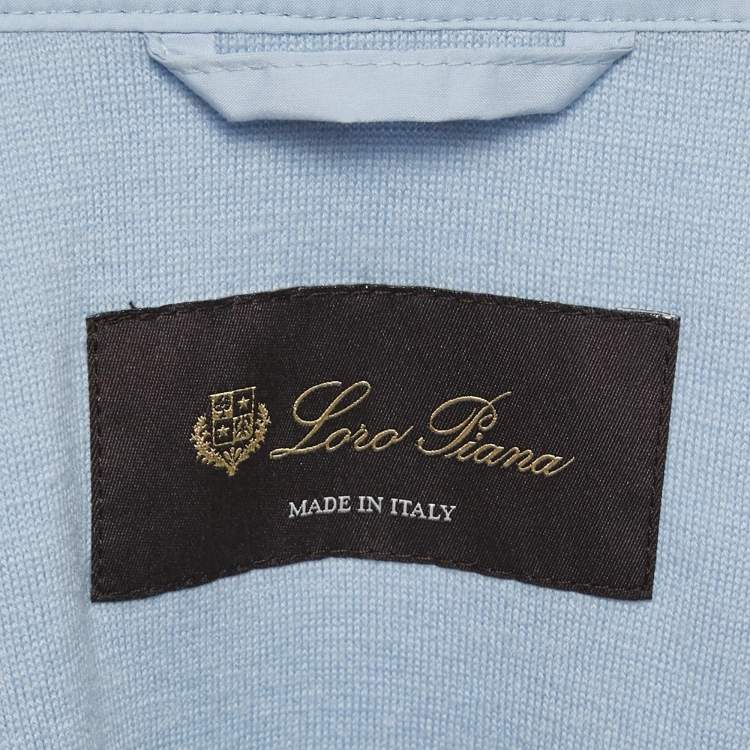Pre Owned Loro Piana Light Blue Synthetic Traveller Jacket XS
