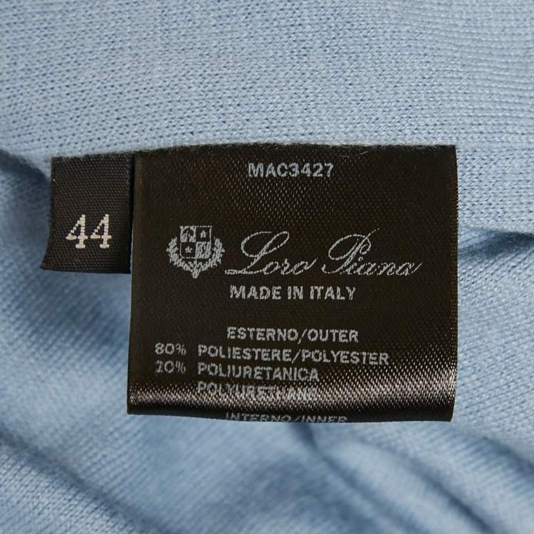 Pre Owned Loro Piana Light Blue Synthetic Traveller Jacket XS