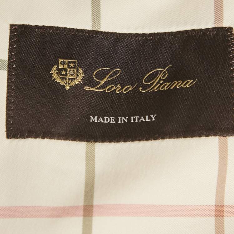 Pre Owned Loro Piana Blue Suede Buttoned Jacket L