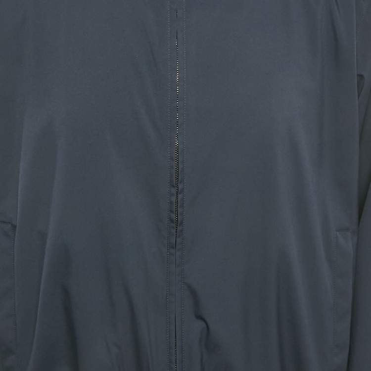 Pre Owned Loro Piana Blue Nylon Reversible Bomber Jacket L