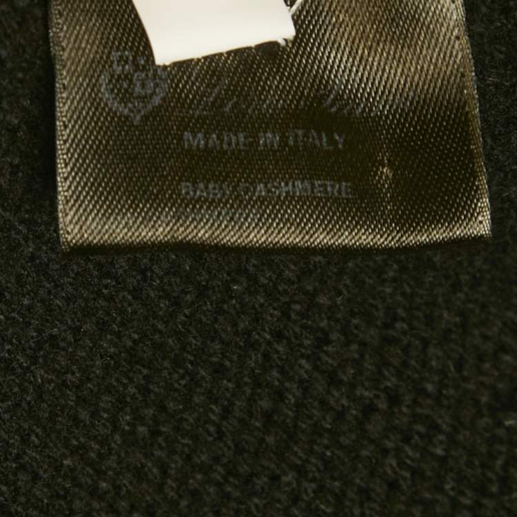 Pre Owned Loro Piana Black Cashmere Mock Neck Sweater S