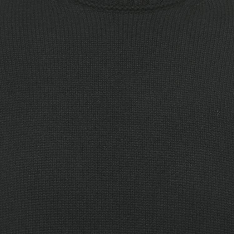 Pre Owned Loro Piana Black Cashmere Mock Neck Sweater S