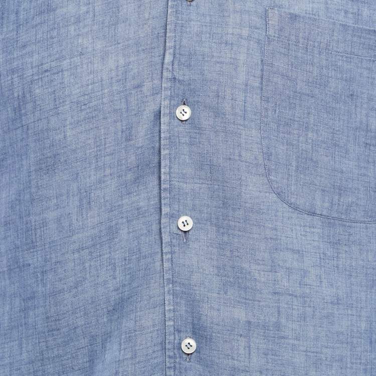 Pre Owned Loro Piana Blue Linen André Shirt S