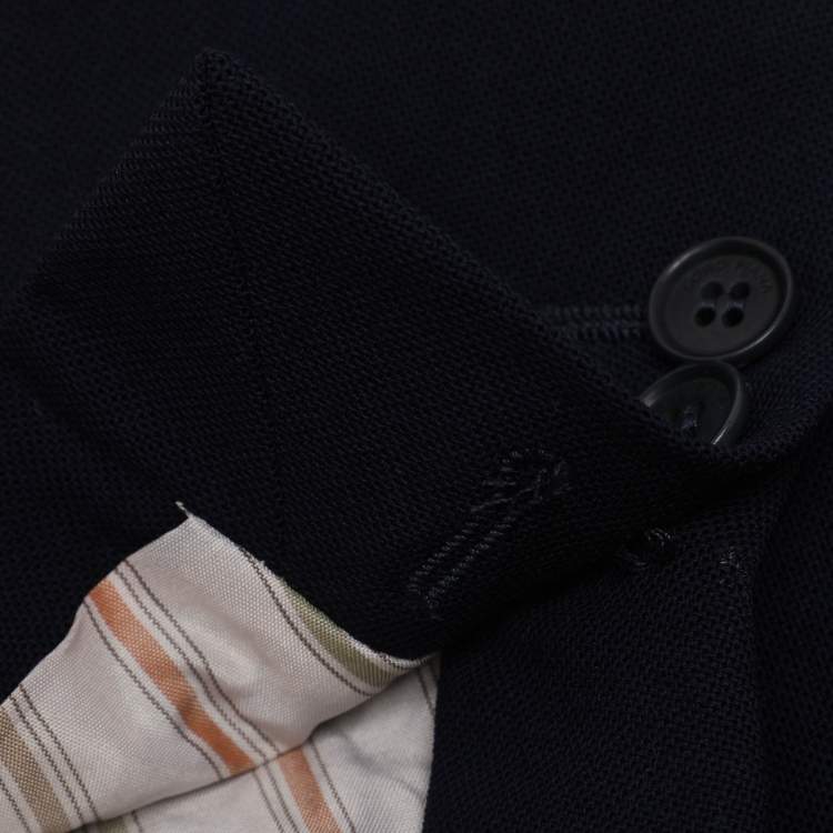 Pre Owned Loro Piana Navy Blue Wool Single Breasted Blazer 5XL