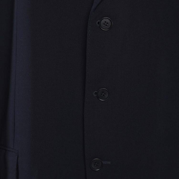 Pre Owned Loro Piana Navy Blue Wool Single Breasted Blazer 5XL