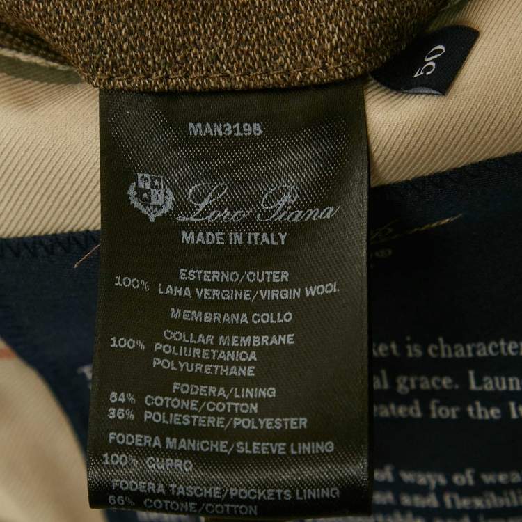 Pre Owned Loro Piana Green Wool Horsey Jacket L