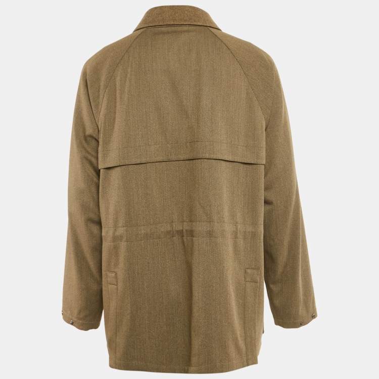 Pre Owned Loro Piana Green Wool Horsey Jacket L