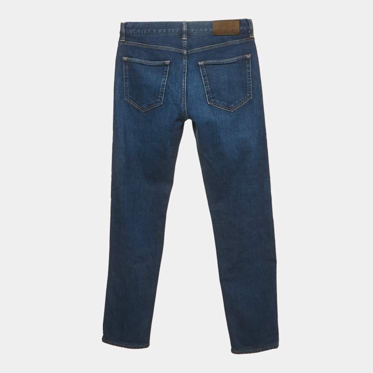 Pre Owned Loro Piana Blue Cotton Regular Fit Jeans Waist M/Waist 31"